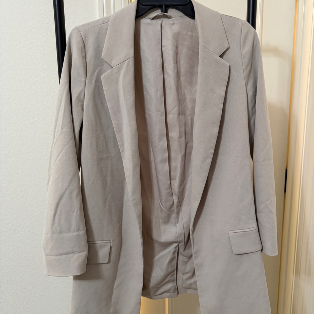 All Saints Oversized Light Tan Blazer
